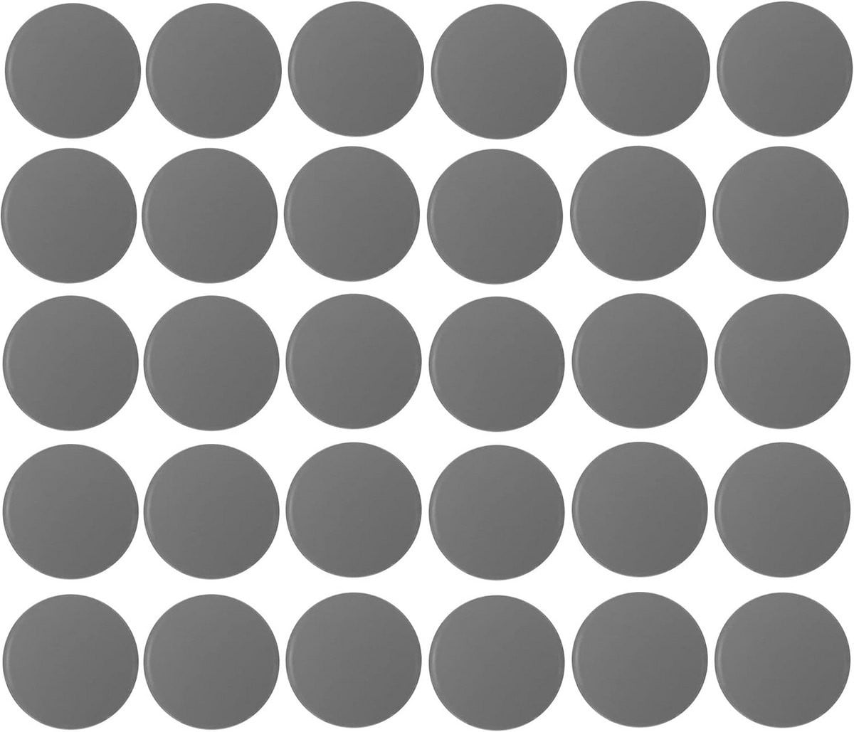 30x Zelfklevende Schroefdoppen Grijs - Diameter: 20 mm - Voor Meubels & Interieur