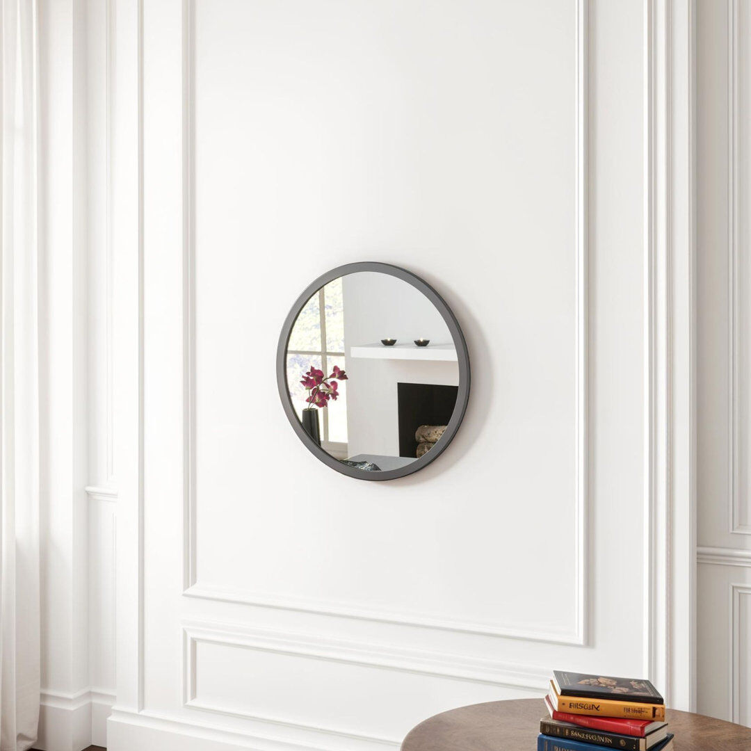 Zipcode Design Tabatha Round Wall Mirror Dark Grey 40cm H x 40cm W