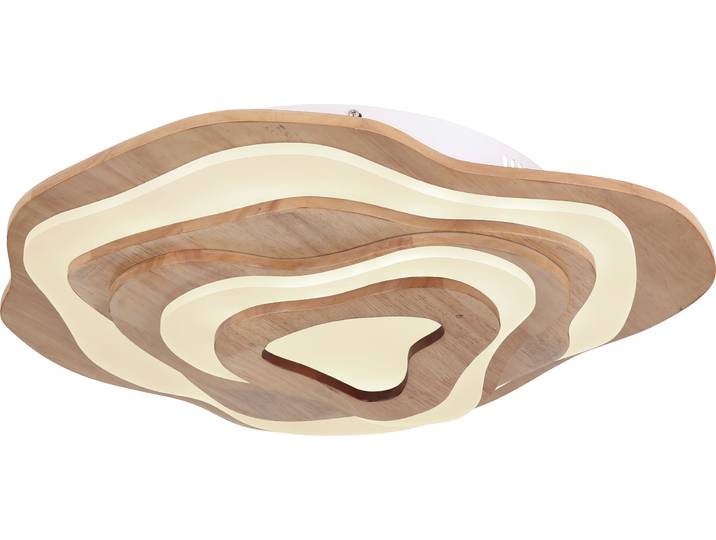 Globo Lighting Plafonnier en bois brun foncé\, LED