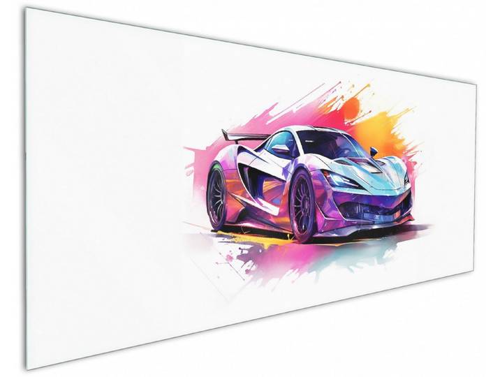 Wallario Küchenrückwand Auto in Aquarellfarben, (1-tlg)