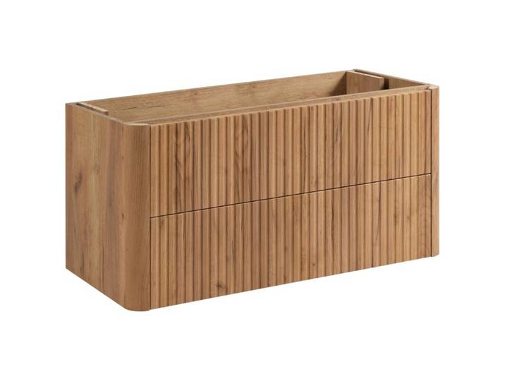 Meuble sous vasque suspendu LINEA 100 cm chêne craft d'or