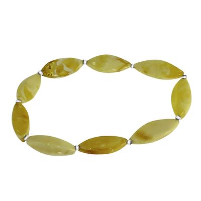 Armband OSTSEE-SCHMUCK "Ostsee-Schmuck Armband Tasja Armband Tasja", gelb, Armbänder, Damen, 19cm, Bernstein, Armband