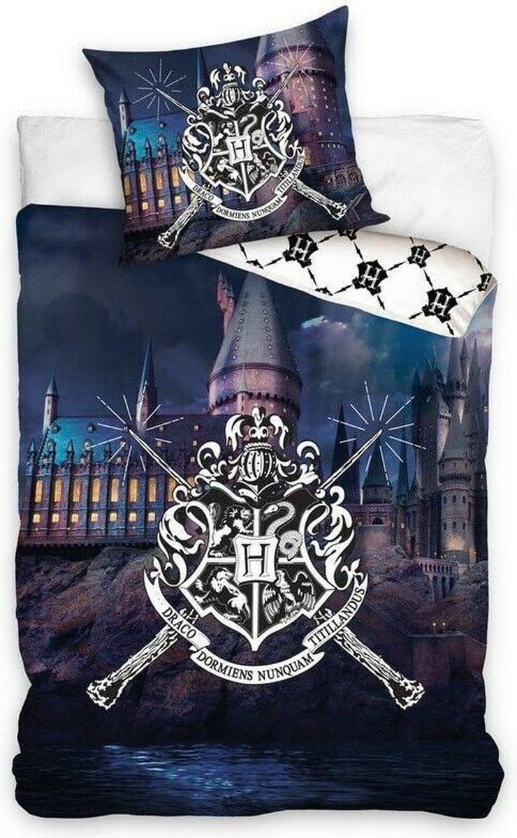 Harry Potter Dekbedovertrek Kasteel 140 x 200 cm