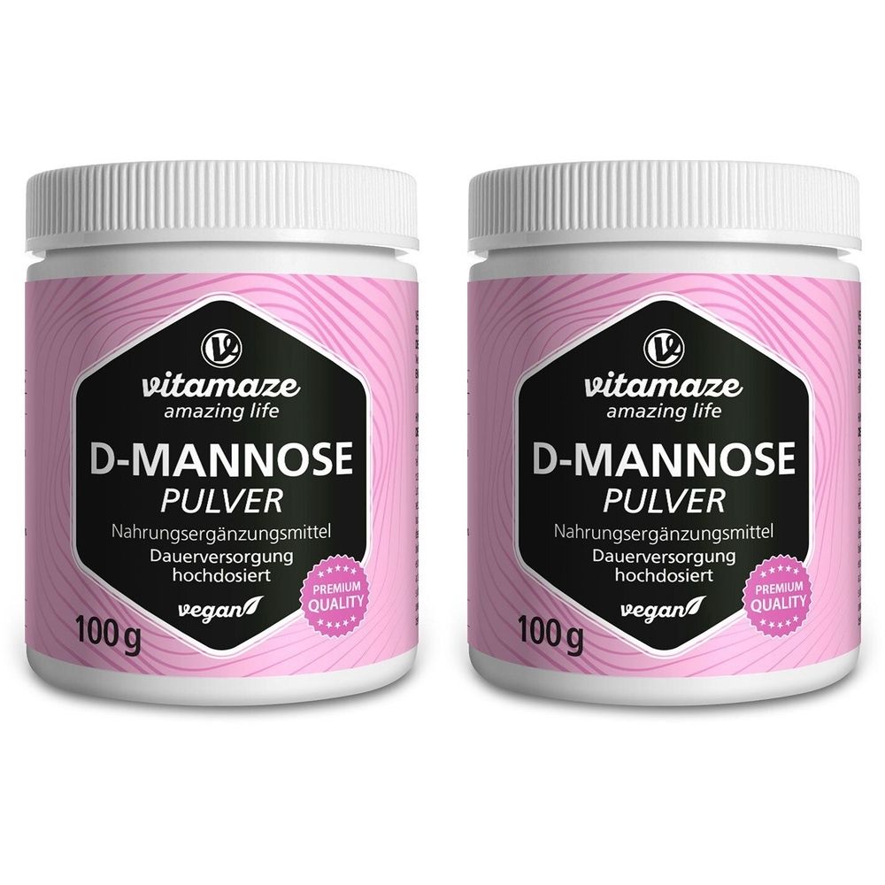 D-Mannose Pulver hochdosiert vegan 2x 2x100 g