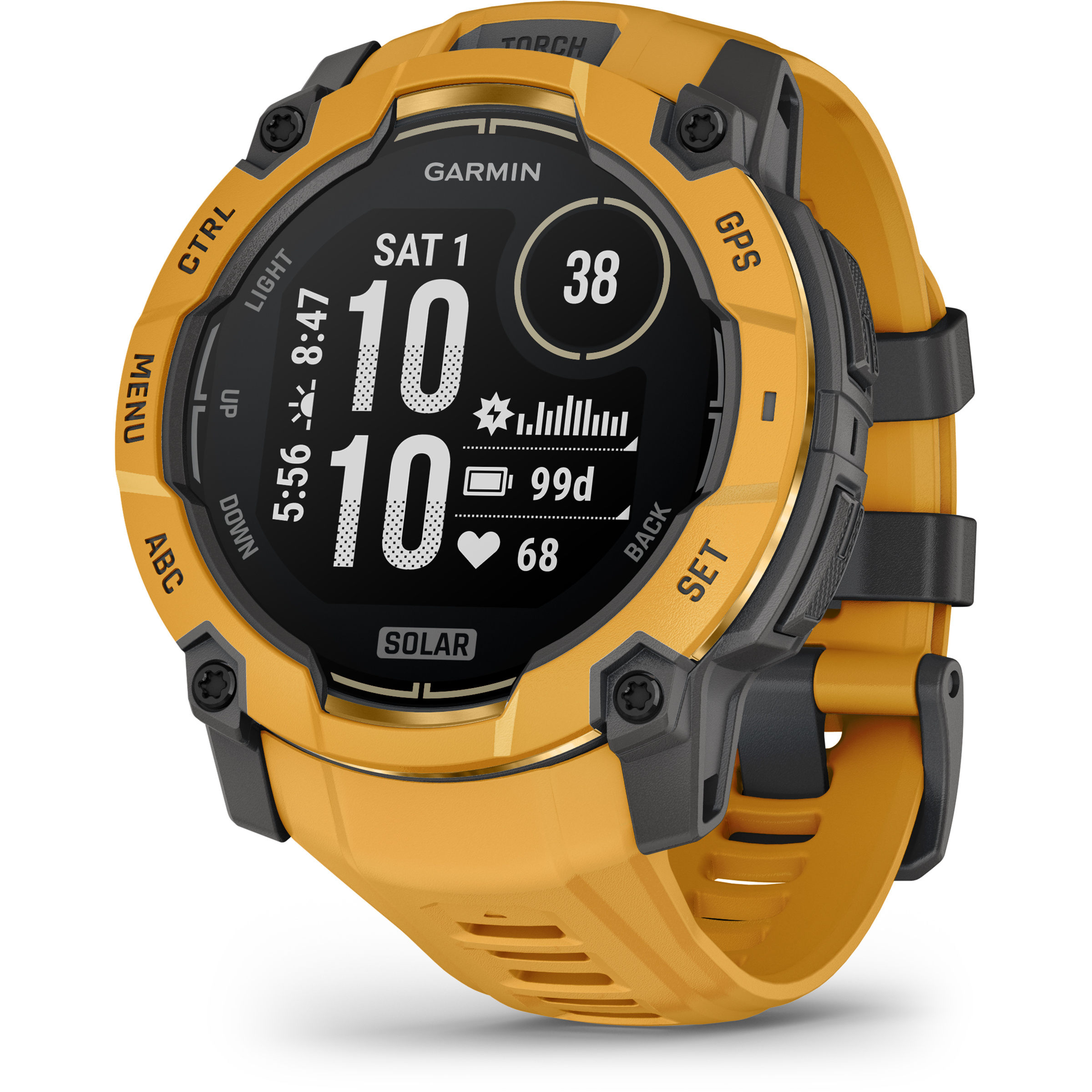 Garmin Instinct 3 Solar GPS-Uhr GPS Uhren gelb Größe 50 mm Camping