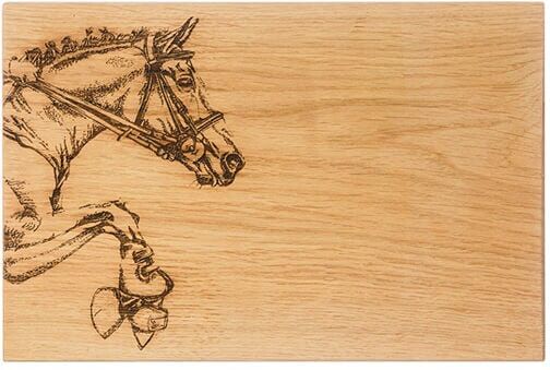 Selbrae House Just Slate Company Horse 30cm Oak Serving Board