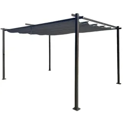 Jet-Line Pavillon Gartenzelt Gartendach Dach Zelt Pergola Garten KAIRO LIGHT 3x3m anthrazit