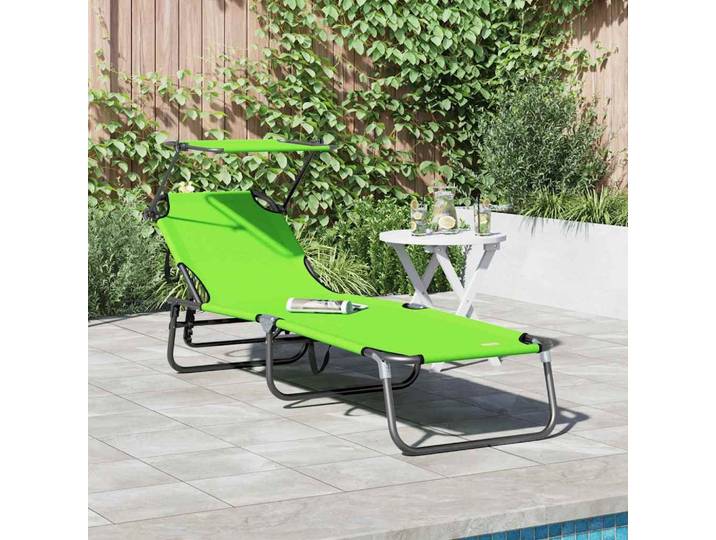 vidaXL Klappbare Sonnenliege Oxford Grün