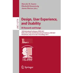 Design, User Experience, and Usability: UX Research and Design, Fachbücher von Elizabeth Rosenzweig, Aaron Marcus, Marcelo M Soares