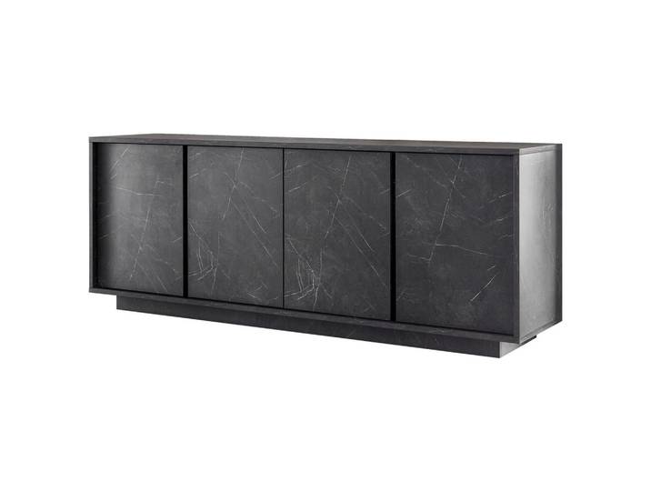 Mid.you Sideboard, Anthrazit, 2 Fächer, 180x79x43 cm, stehend, hängend, Wohnzimmer, Kommoden & Sideboards, Sideboards