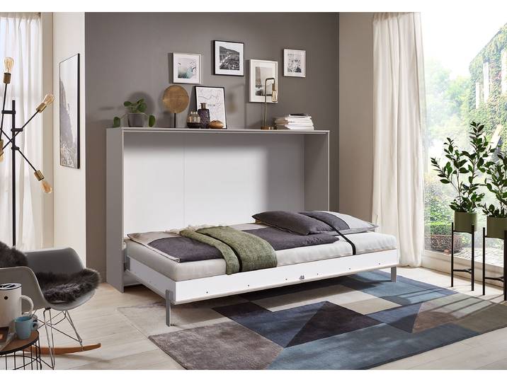 Lit pliant - transversal 120 x 200cm Panneau aggloméré plaxé Beige/Gris/Gris Sahara