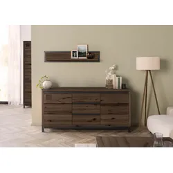 Sideboard Kernbuche 175x45x85 tabacco braun geölt VILLANDERS #209