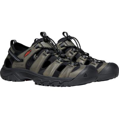 Sandale KEEN "TARGHEE III S", Herren, Gr. 42, grau (grau, schwarz), Leder, Schuhe Sandale