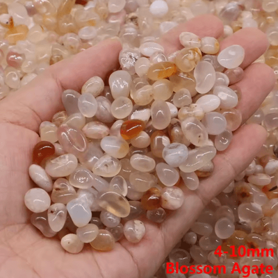 Inspire Picks Natural Quartz Crystal Stone Chips Healing Gravel For Aquarium & Home Decor blossom Agate 20g