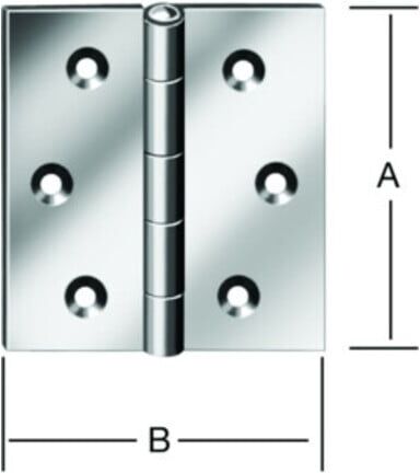 Gerollte,käntige Scharniere H.100mm B.100mm S.1,6mm STA Vormann (000503100Z)