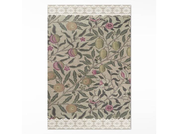 Wallfluent Teppich 140x210 cm Früchte nach William Morris, Mokka, Kunststoff, 140x210 cm, Teppiche und Böden, Teppiche
