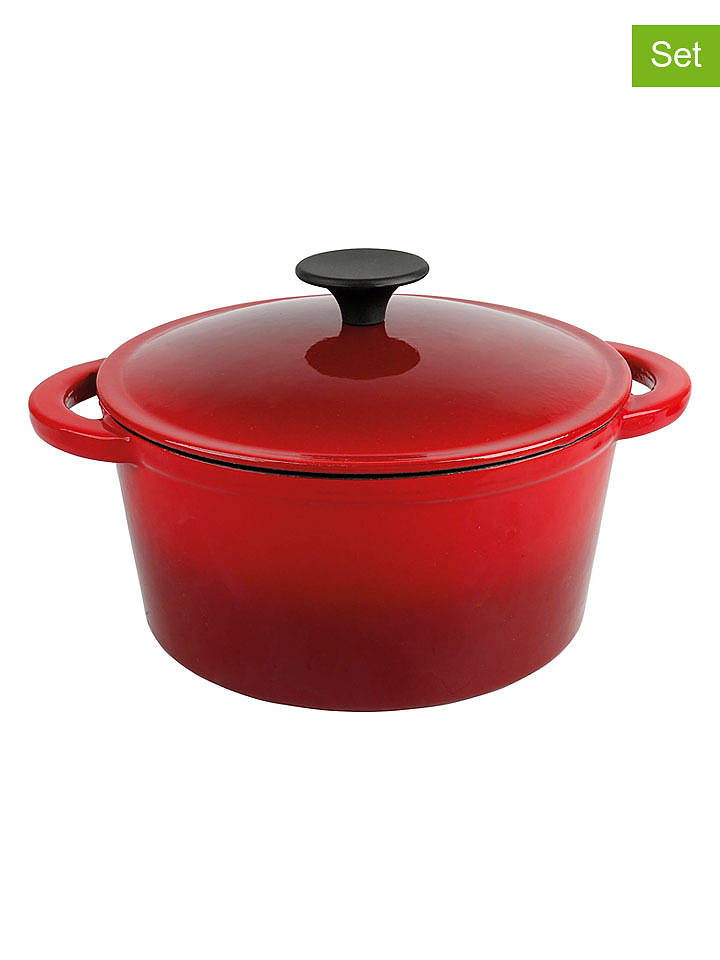 Sitram 2tlg. Set: Schmortopf ''Grand Chef'' in Rot - 2,5 l - onesize