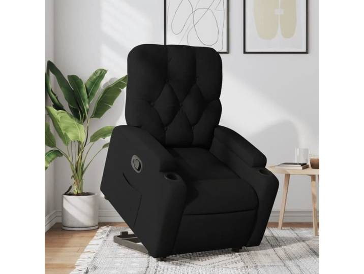 Fauteuil inclinable - SALUTUYA - BD2234 - Tissu noir - Moteur électrique - Confort optimal
