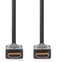 Nedis High Speed ​​HDMI  Kabel mit Ethernet - HDMI Stecker - HDMI Stecker - 4K@60Hz - ARC - 18 Gbps - 1.50 m - Rund - PVC - Schwarz - Box