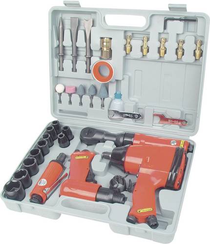 Brüder Mannesmann Druckluft-Werkzeugset 1/2" (12.5 mm) Außenvierkant 8 bar inkl. Koffer