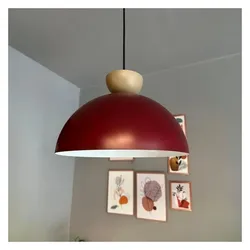 Bamyum, Pendelleuchte, Lipeo-BeigeHut Pendelleuchte Burgunderrot (E27)