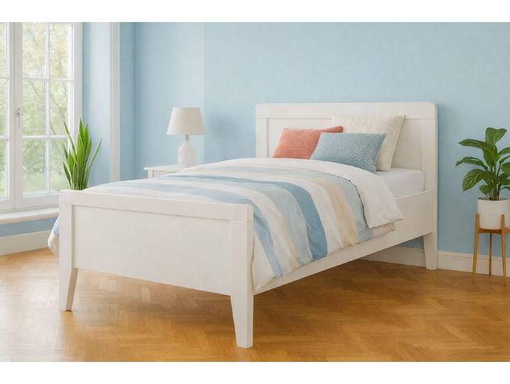bv-vertrieb Bett Seniorenbett Weiß Komfortbett verstellbare Liegehöhe, hoher Einstieg, Seniorenbett weiss höhenverstellbares Komfortbett