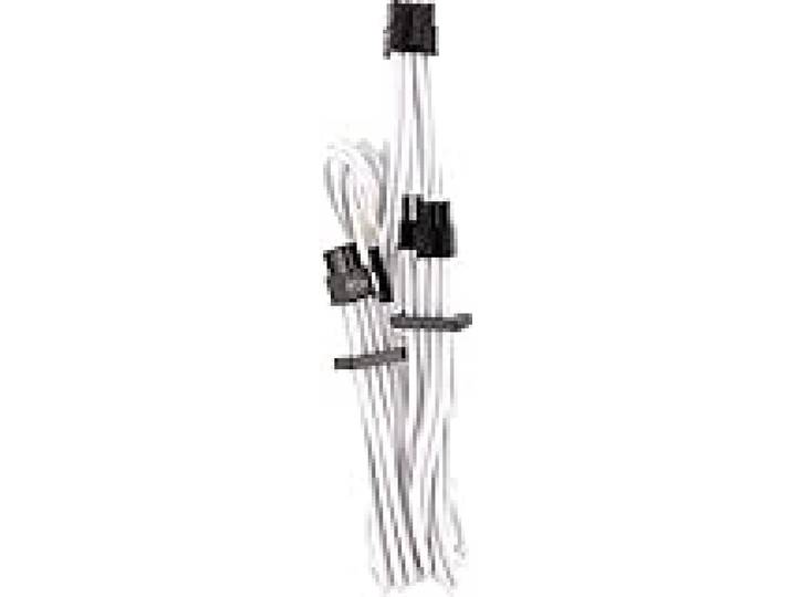 Corsair Premium Cbles PCIe (connecteur Double) Type 4 Gen 4 À Gainage Individuel - Blanc