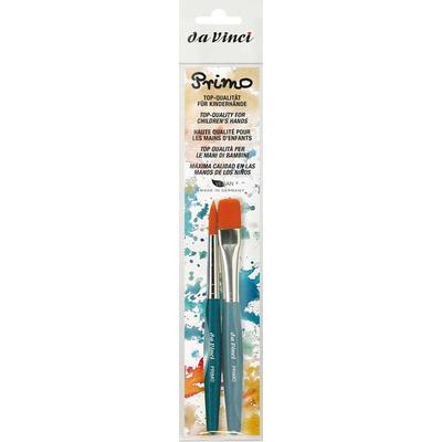 da Vinci Pinselset PRIMO Mal-Lernpinsel blau, rund und flach, 2er Set
