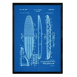 POSTER Surfbrett Patent A3 Rahmenlos