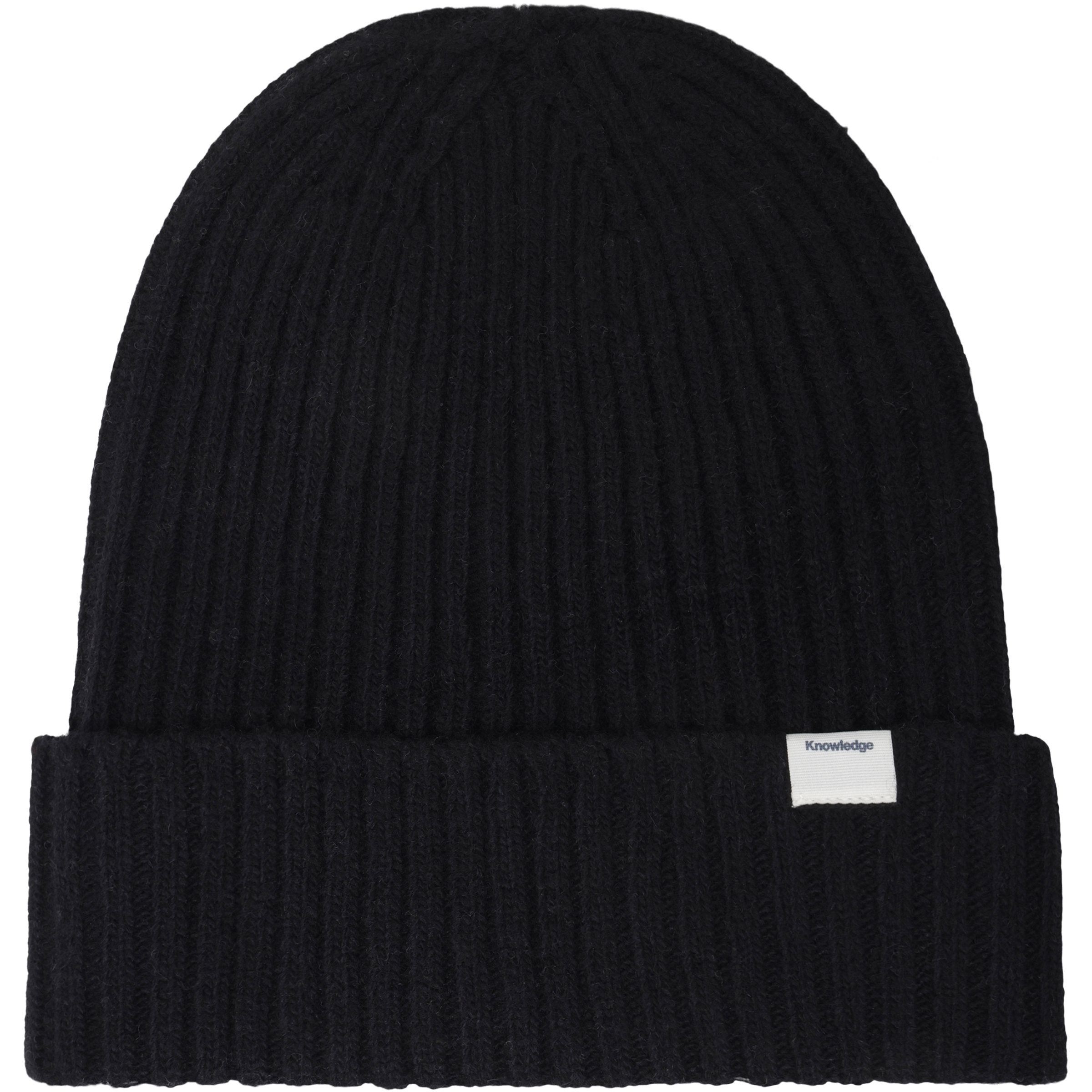 KnowledgeCotton Apparel Lambswool Rib Mützen & Beanies schwarz Lifestyle Schnell trocknend