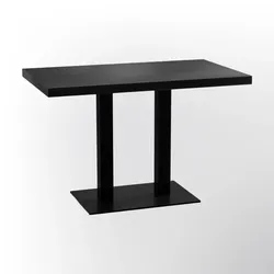 BIG Möbel GmbH Bistrotisch 110x60 cm  | dunkle Holzoptik |  Gusseisen Gestell