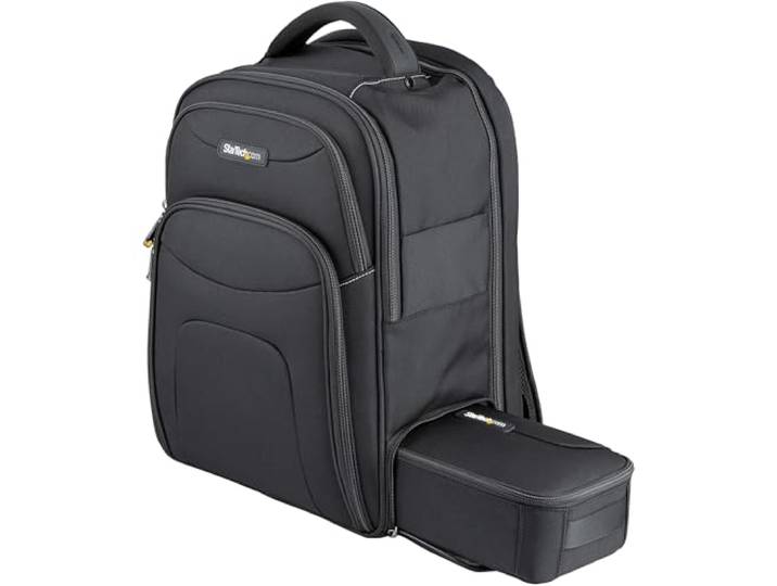 StarTech.com 17.3 Laptop Rucksack mit Abnehmbarer Zubehörtasche - Ergonomischer IT Rucksack für IT Techniker/Profi - Robuster Notebook/Laptop Rucksack - Gepolsterter Business Rucksack (NTBKBAG156)