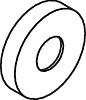 Hewi 801 Rosettenkappe 6852490 d= 70mm, für Stangensysteme d= 33mm, matt, tiefschwarz