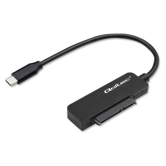 Qoltec SATA Adapter für 2,5" SSD HDD, USB C, 2TB (Qoltec)