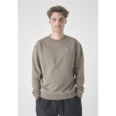 Strickpullover CLEPTOMANICX "Sketch Gull", Herren, Gr. M, braun, 100% Baumwolle, bestickt, normal, Rundhals, Pullover Strickpullover, mit lockerem Schnitt