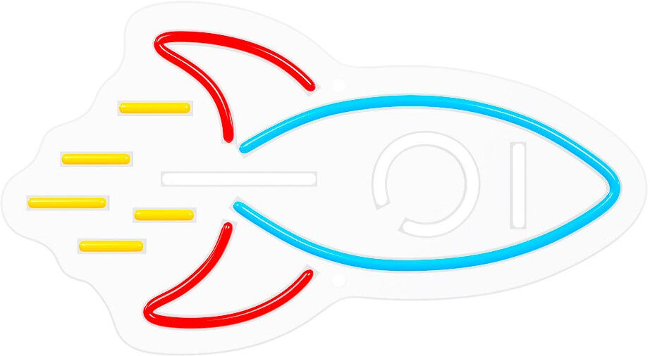 Neolia Neon Skilt LED - Flerfarvet Lys m. Rumraket