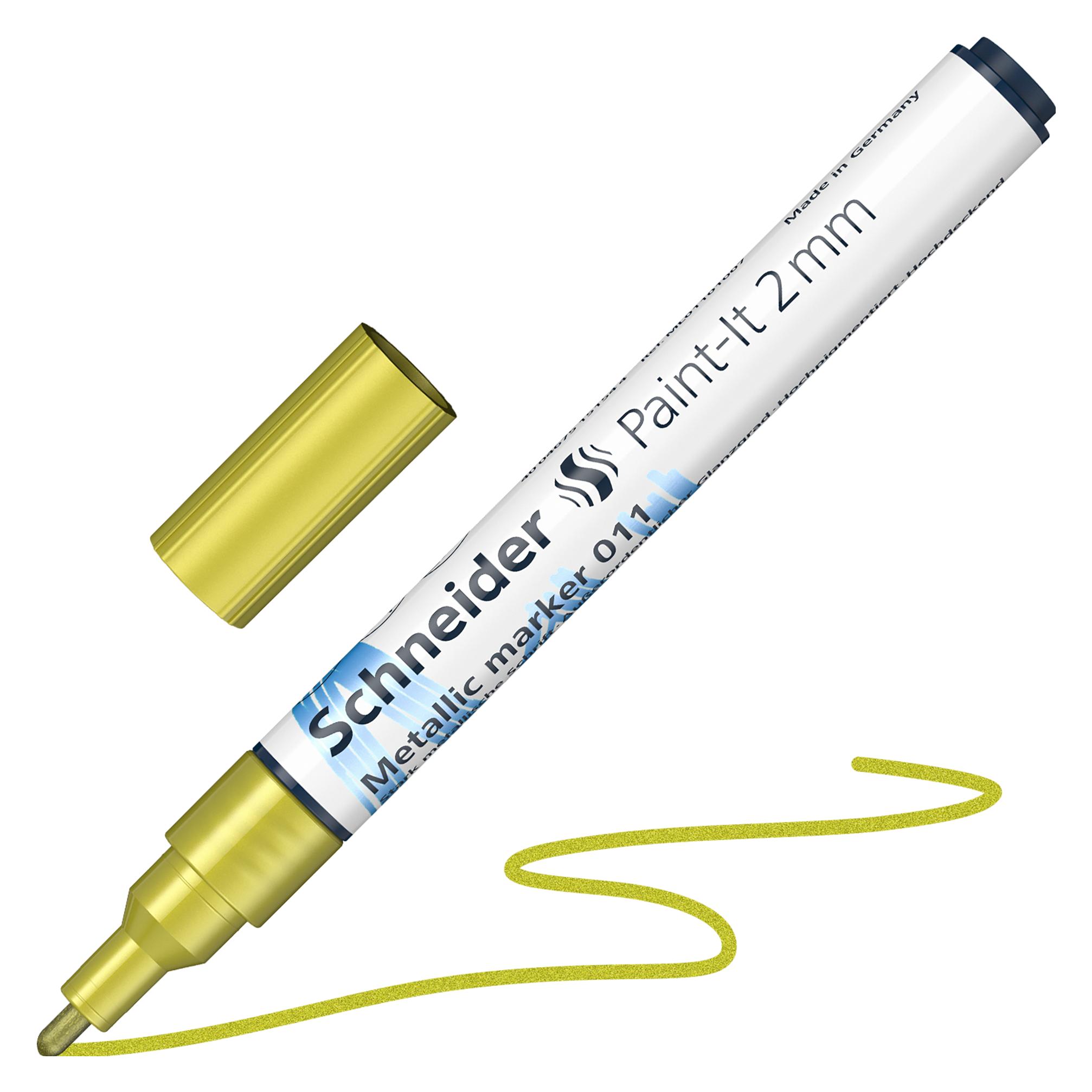 Schneider Paint-It 011 Metallic-Marker, 2 mm, gelb metallic (1x) (SRML01101063)