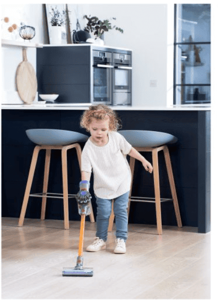 Casdon Dyson Cord-Free Toy Vacuum Cleaner for Kids - Ages 3 and Up - Educational Toy for Role-Play and Learning - 48.8 x 16 x 12.7 cm