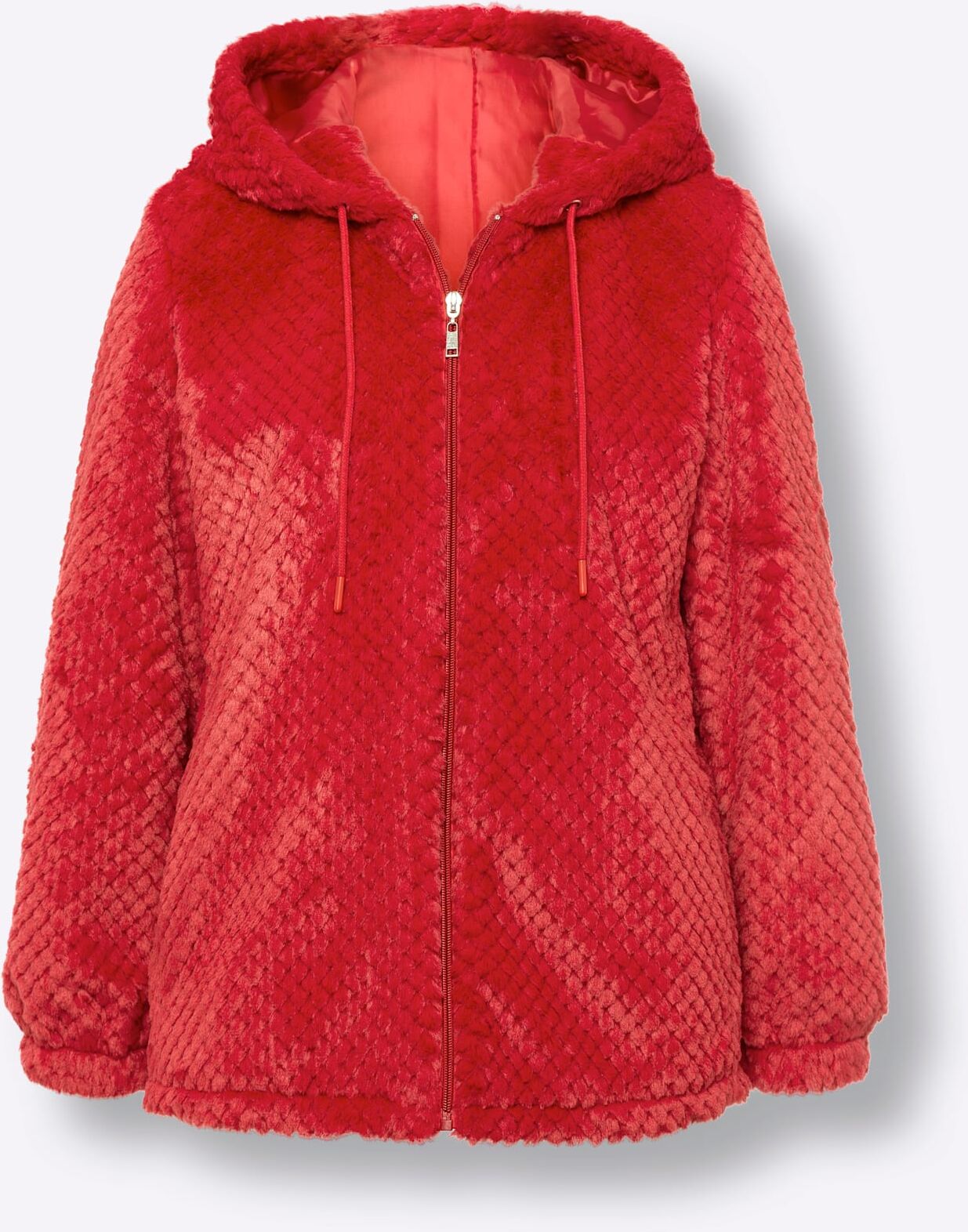 Langjacke CLASSIC BASICS, Damen, Gr. 50, rot, 100% Polyester, unifarben, Jacken Langjacke rot 50