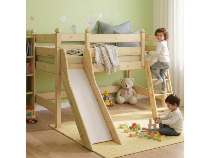 Spielbett Stockholm 2 mit Rutsche, Dahlhaus – Kiefer