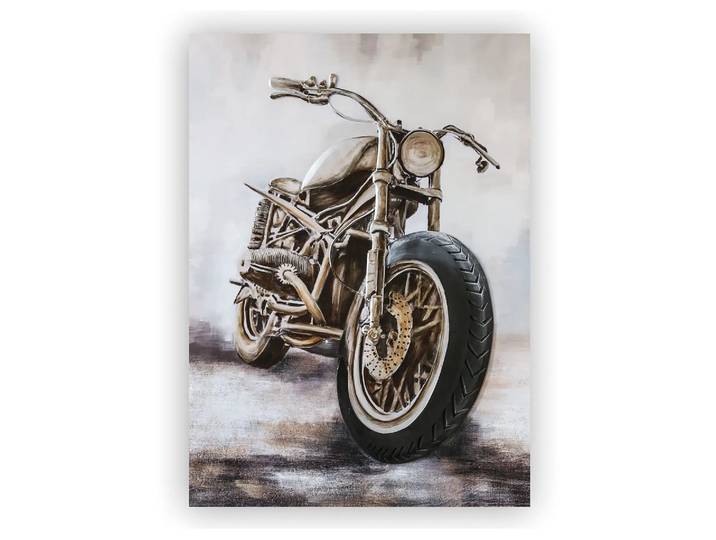 Bild Custombike, Motorrad, Grau Silber H: 150 cm Gilde