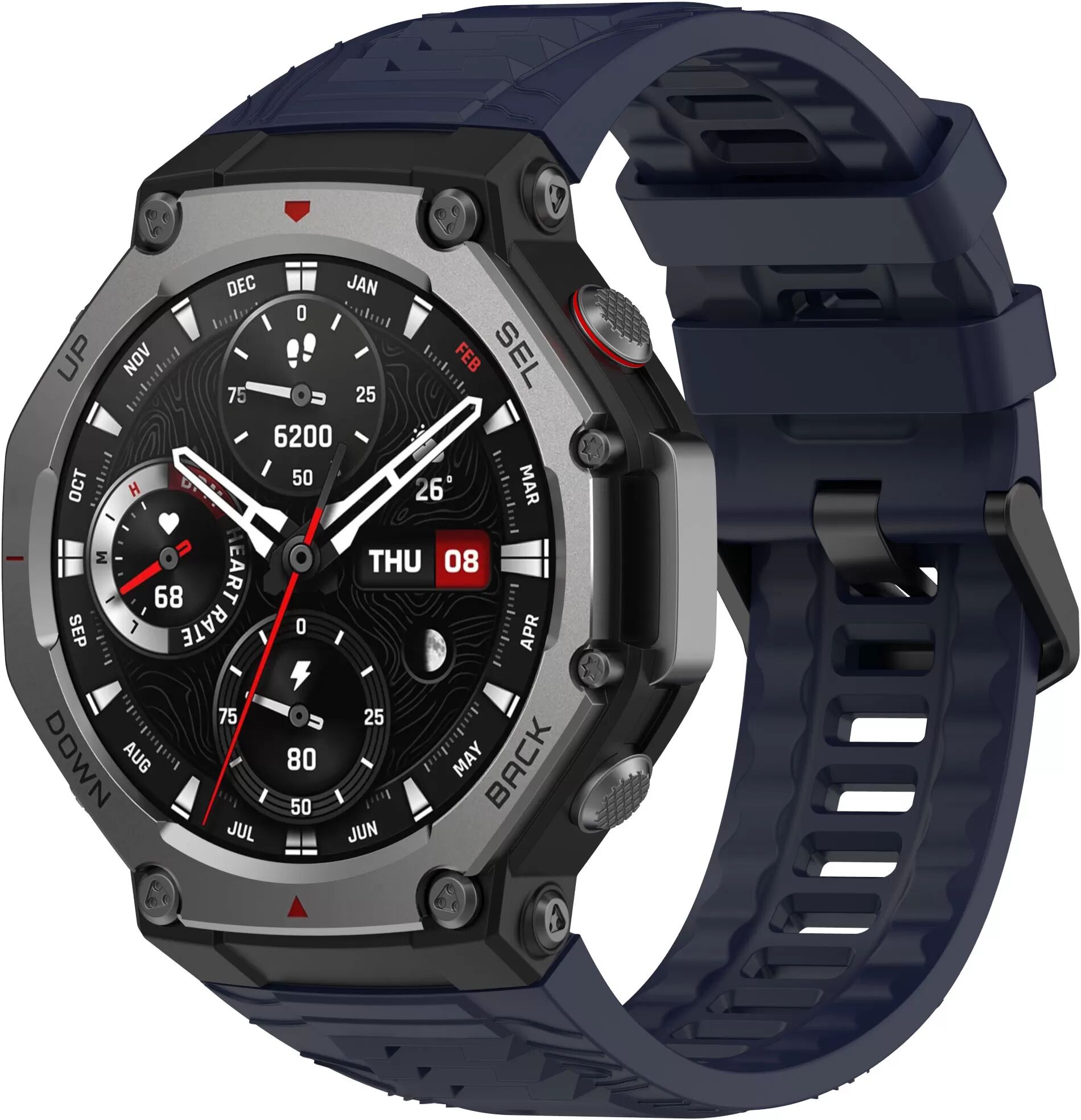 INF Silikon-Uhrenarmband für Amazfit T-Rex 3 Blau
