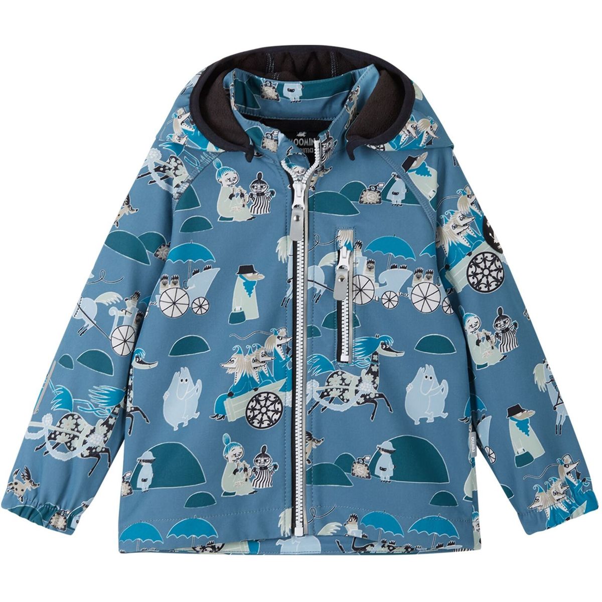 Reima Softshell Jacket, Moomin Vantti blue ocean (67A1) 92 cm 5100009F67A1092
