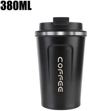 Uplift Picks Stainless Steel Travel Thermos Mug Leak Proof Double Wall Coffee Cup 380 ML 510 ML black 380 Ml