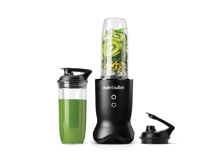 nutribullet Ultra NB1206MB, Mixer mit Tritanbehälter, Edelstahl-Mahlklingen, Elektrischer Smoothie-Mixer, 900ml und 700ml Behälter, 2 To-Go-Deckel, 1200W, Grau