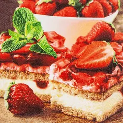 Home Fashion, Tasty Cake, Lunch-Servietten aufgefaltetes Maß 33 cm x 33 cm, im Viertelfalz, 20 Stück pro Pack