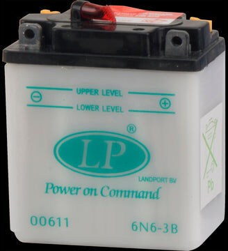 Landport Batteria Per Moto Modello 6N6-3B Con Tecnologia Robusta al Piombo Acido