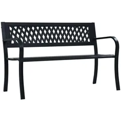 Helloshop26 - Gartenbank Terrassenmöbel schwarz 120 cm Stahl 02_0011752