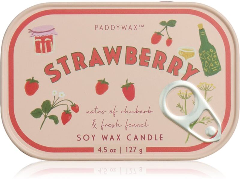 Paddywax Bistro Tin Strawberry bougie parfumée en métal 127 g