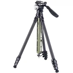 AOKA TS-194C Carbonstativ + ST-3 Videoneiger, grün